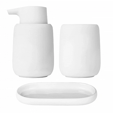 Набор Sono white (дозатор, стакан, поднос)